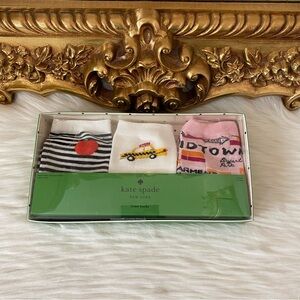 Kate Spade New York Taxi Big Apple Midtown Three Pack Crew Socks